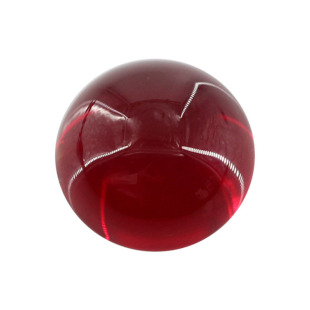 圆形平底素面5#红刚玉裸石戒面 人造合成红宝石钻Ruby弧面光面DIY