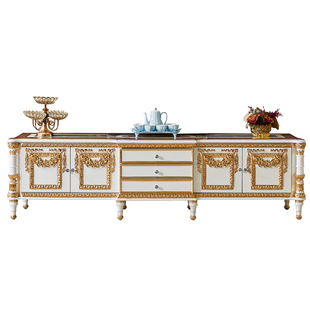 欧式电视柜茶几组合客厅家具套装法式奢华别墅地柜美式实木电视机