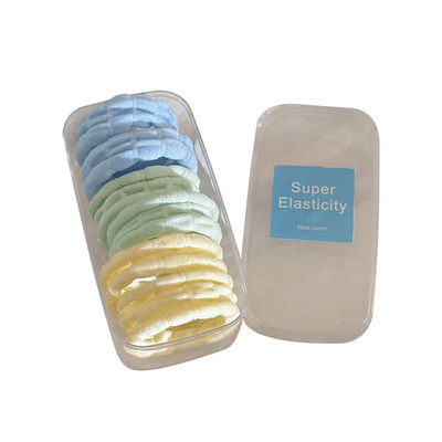 盒装彩色高弹力扎发头绳