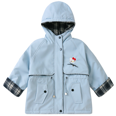 【冬上新】女童加绒派克服外套冬