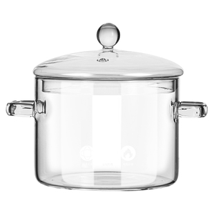 高硼硅玻璃锅可明火直烧耐高温透明玻璃锅电陶炉炖盅煮玻璃奶锅