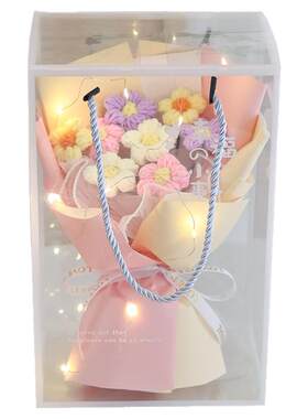 手工针织泡芙花公司员工福利礼品