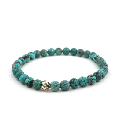 pohier印第安原矿天然绿松石手链