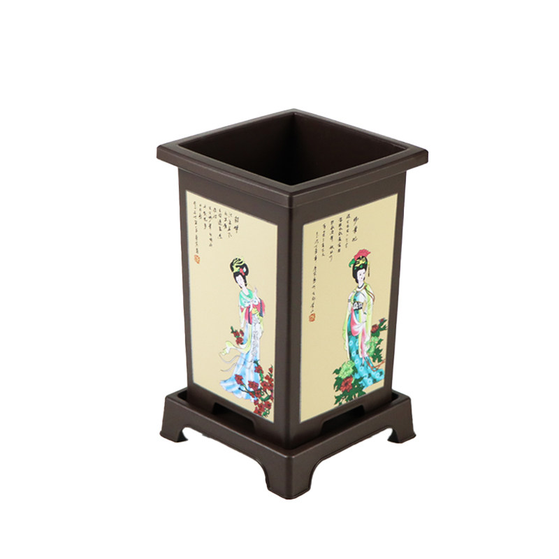 树脂古典仿紫砂兰花花盆