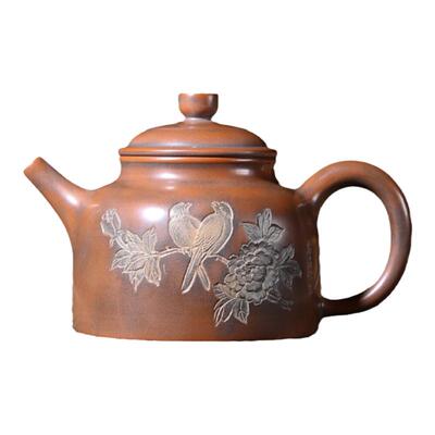 此时此刻广西钦州茶壶花鸟坭兴陶