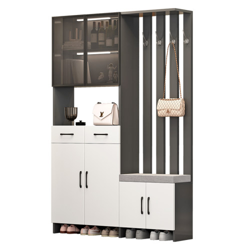 实木入户玄关柜屏风隔断客厅酒柜现代简约门厅鞋柜轻奢靠墙收纳柜