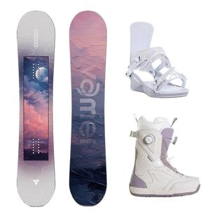 VAMEI雪板单板滑雪板套装快穿固定器滑雪鞋刻板平花板全地域单板