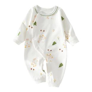 婴儿秋季连体衣纯棉长袖哈衣婴幼儿秋装男女宝宝秋天衣服外出爬服