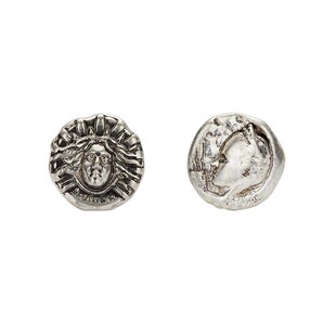 Nuef “ Riche comme Priam ”系列 太阳神&月亮神浮雕古币耳钉