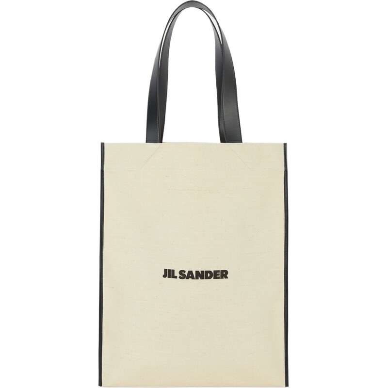 【礼物】Jil Sander 女印花黄麻棉质混纺单肩包