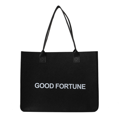 新款自制毛毡包大容量加厚购物袋时尚单肩手提女包百搭手提袋定制