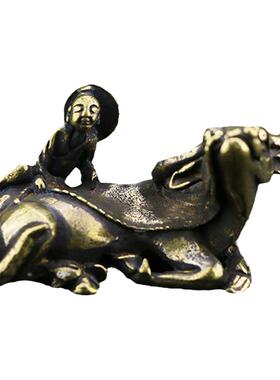 中式风实心牧童骑牛文玩小摆件