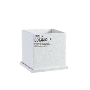 水泥花盆北欧简约创意多肉绿萝方形小号有孔透气带托盘个性水泥盆