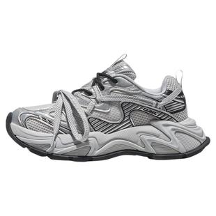 王俊凯同款骆驼星系运动鞋女款2025新款女鞋银色厚底增高老爹鞋子