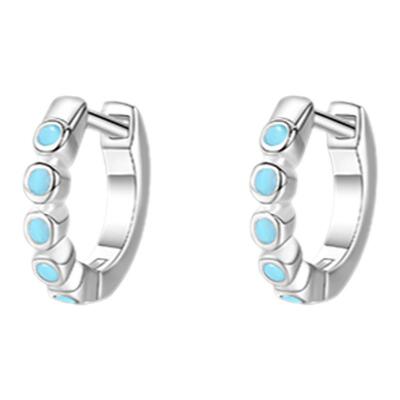 百搭气质s925纯银绿松石耳环