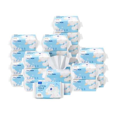 澳贝棉柔巾婴儿闭眼熊新生儿手口屁专用宝宝干湿两用巾24包洗脸巾