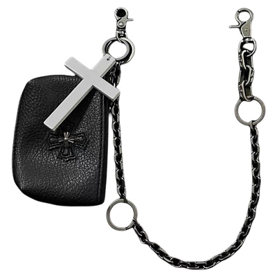 朋克风十字架金属裤链