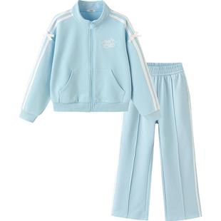 巴拉巴拉女童运动套装中大童宝宝外套春秋款童装儿童卫衣两件套潮