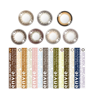 【自营】envie梨花美瞳日抛10片女小直径彩色近视隐形眼镜非月抛