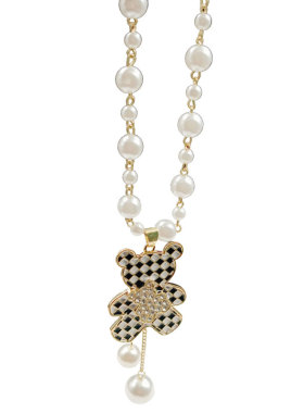 时尚珍珠配饰女长款项链毛衣链