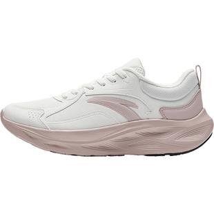 安踏轻质皮面防泼水减震跑步鞋女跑鞋缓震有氧软底通勤舒适运动鞋