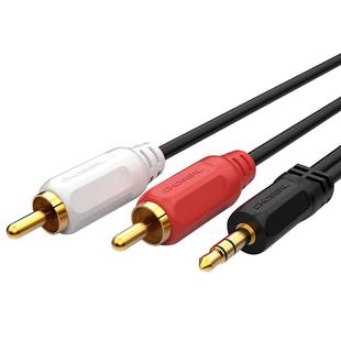 秋叶原音频线一分二3.5mm转双莲花手机连接音箱电脑功放音响aux线