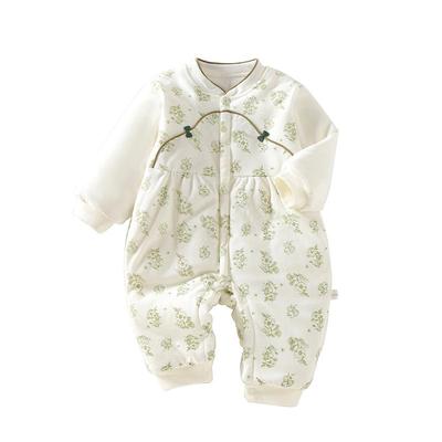 小聪熊婴儿衣服秋冬季夹棉连体衣