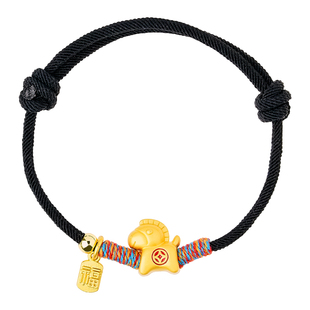 普陀山马上发财手绳小马红绳福牌吊坠财源广进马上有财轻奢新中式