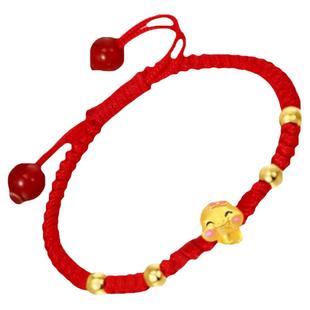 十二生肖手链女转运珠本命年红绳宝宝定制情侣可爱儿童礼物黄金虎