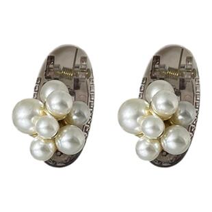 珍珠花朵鸭嘴夹女发量少侧边碎发刘海发夹2025新款高级感气质发饰