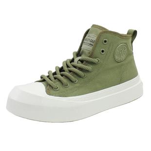 新款高帮板鞋透气高邦帆布鞋子日系原宿风男鞋百搭潮鞋青年休闲鞋