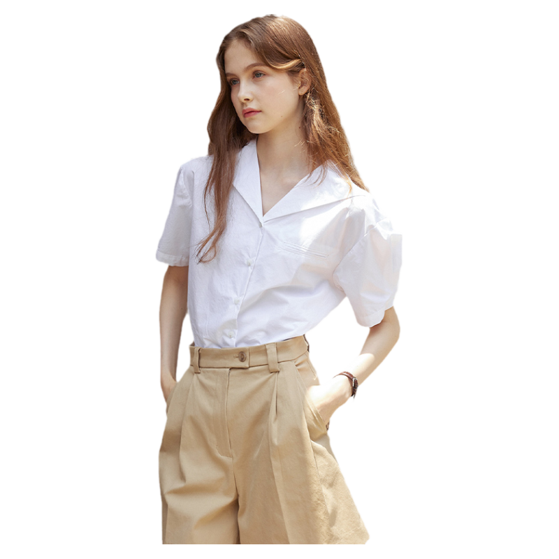 甜美淑女温柔风短袖衬衫2025秋季清新减龄潮流舒适很仙的漂亮衬衣