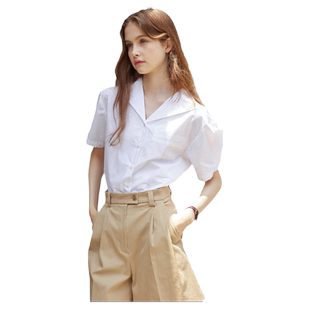 甜美淑女温柔风短袖衬衫2025秋季清新减龄潮流舒适很仙的漂亮衬衣