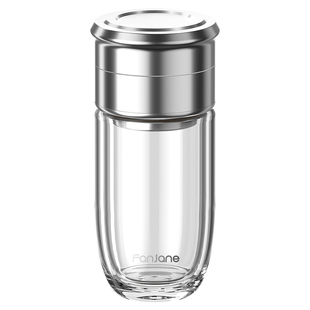 繁简2025新款玻璃杯茶水分离双层迷你泡茶杯男女便携旅行喝水杯子