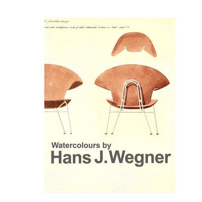 【现货】丹麦设计师Hans Wegner的水彩图纸：标志性家具的艺术维