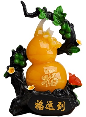 中式保平安招财葫芦玄关电视柜