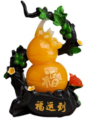 中式保平安招财葫芦玄关电视柜