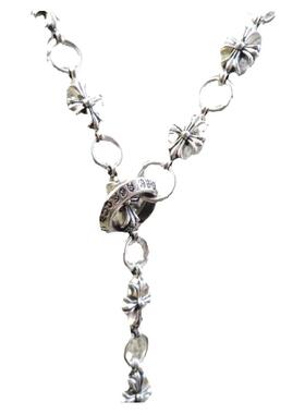 双层项链925女士十字架