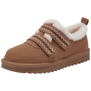 热风复古雪地靴女鞋2025年冬季新款绒绒靴保暖毛毛鞋休闲加绒棉鞋