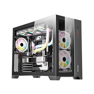 长城海王星T9W电脑电竞360水冷E-ATX白色海景房透明玻璃大机箱