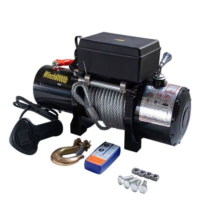 12v24v电动绞盘汽车牵引电动葫芦随车车载提升机钢丝绳吊机卷扬机