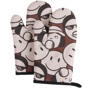 SADULT可爱日式微波炉烤箱烘焙隔热防烫耐高温手套厨房防滑加厚棉
