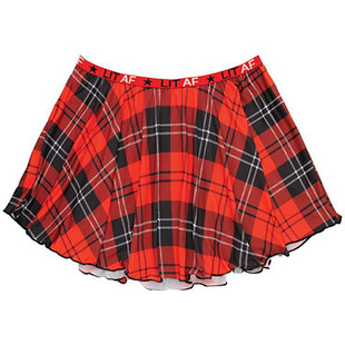欧洲牌子货!性感超短裙红色格子学生迷你裙伪娘反串角色胖人大码