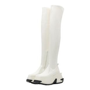 宁艺卓同款DAPHNELAB方糖过膝靴3代25冬超厚底增高长靴过膝靴女鞋