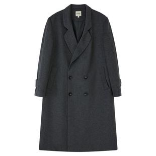 【明星同款】物理少年「摩登诗社」复古直筒廓形长款毛呢大衣外套