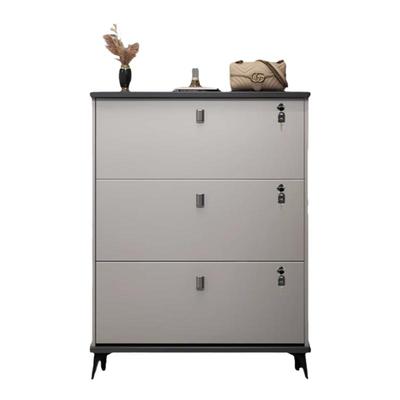 超薄款鞋柜玄关柜一体带锁家用