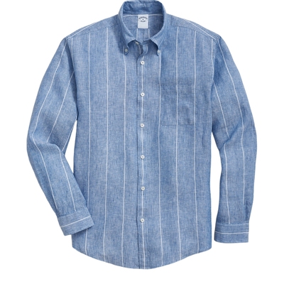 布克兄弟25男士亚麻衬衫