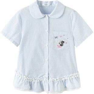 【商场同款】巴拉巴拉童装女童短袖衬衫宝宝儿童大童上衣26新夏装