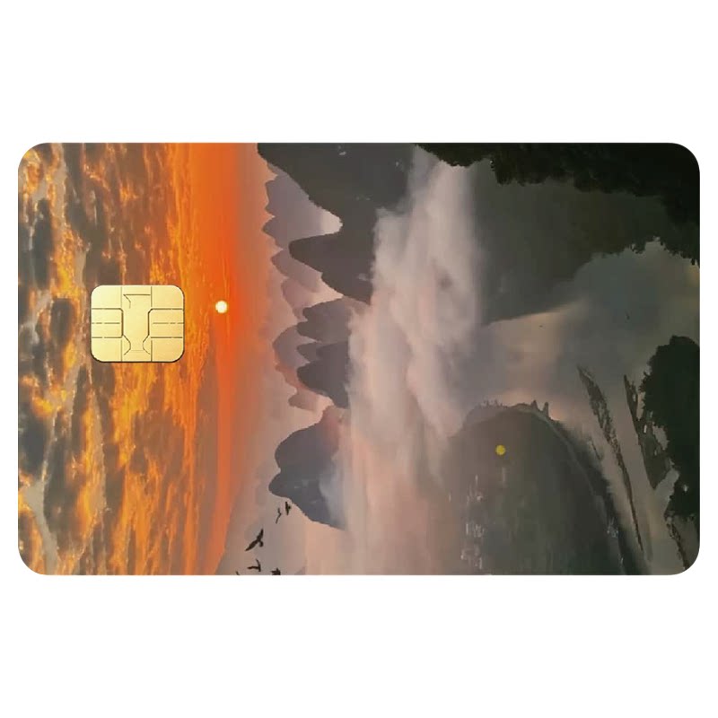 桂林山水治愈系防水防刮卡贴