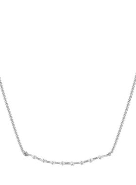 一字微笑锆石银项链锆石锁骨链女